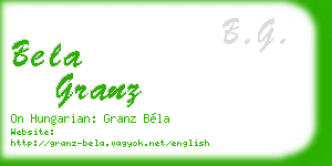 bela granz business card